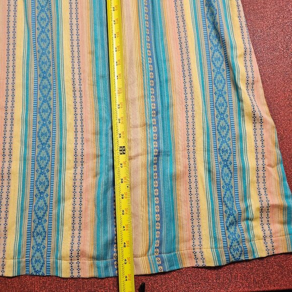 Go Softly Patio Dress 1X Southwestern Embroidered Pullover Pockets Boho Aztec - Picture 8 of 9